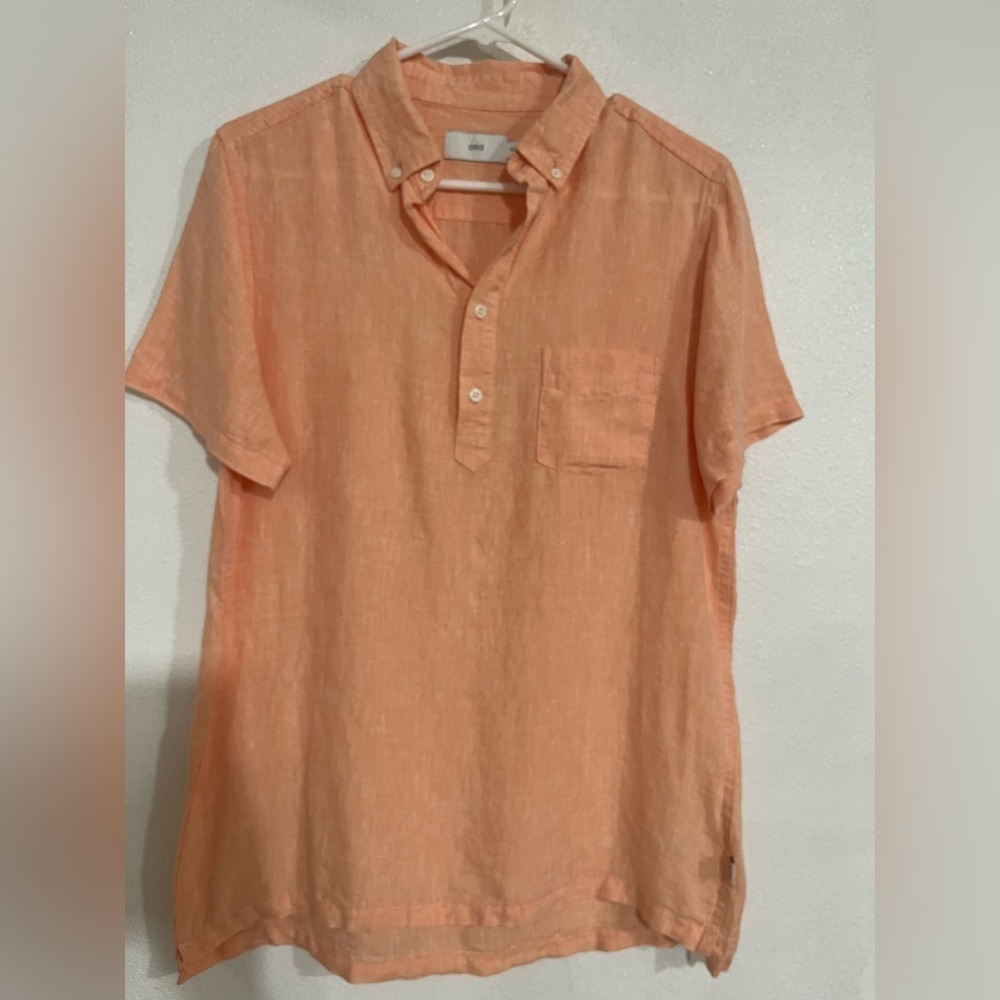 Onia shirt 100 % linen Sz SP mid button